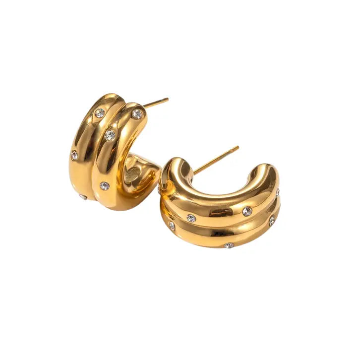 pave hoop earrings