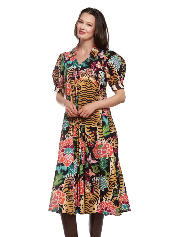 Dizzy-Lizzie Montauk Dress Tiger Print