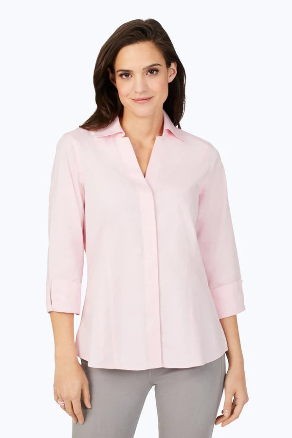 102278 Taylor No Iron Pinpoint 3/4 Sleeve Shirt