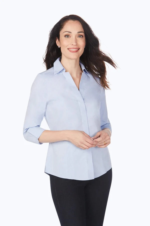102278 Taylor No Iron Pinpoint 3/4 Sleeve Shirt