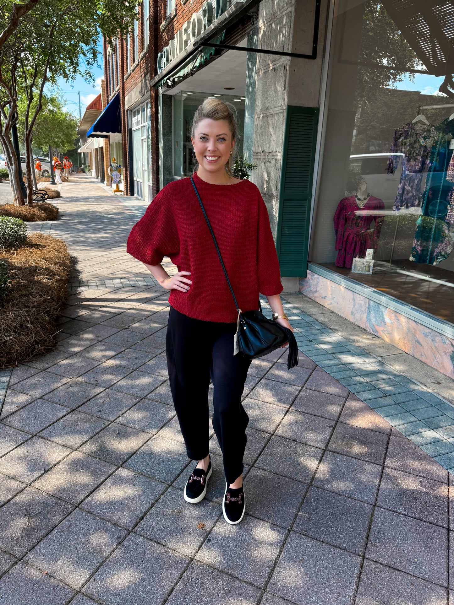 chic red sweater 127432