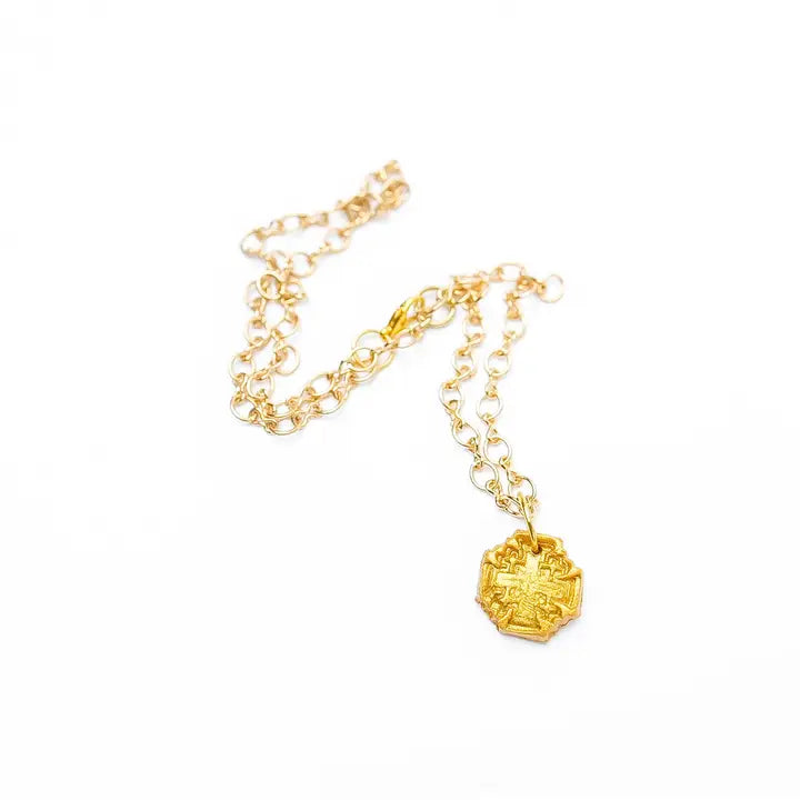 hidden truth Gold Plated Chain with Tiny Jerusalem Necklace