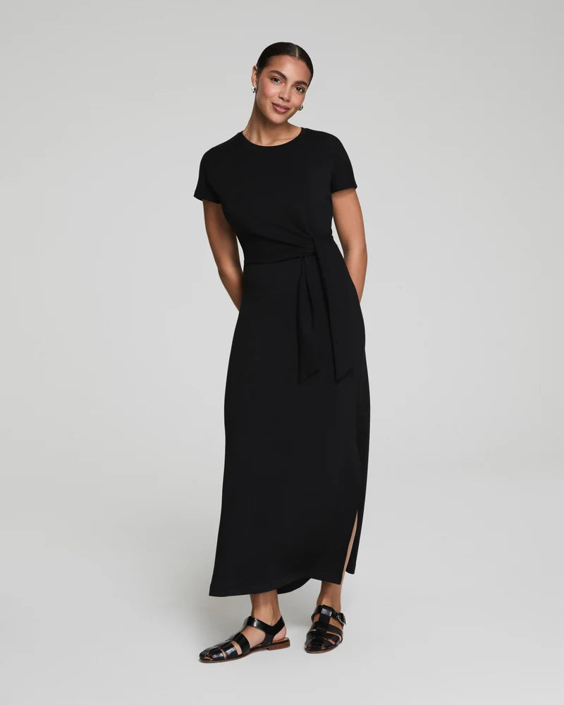 Spanx Black Tie-Waist Maxi Dress