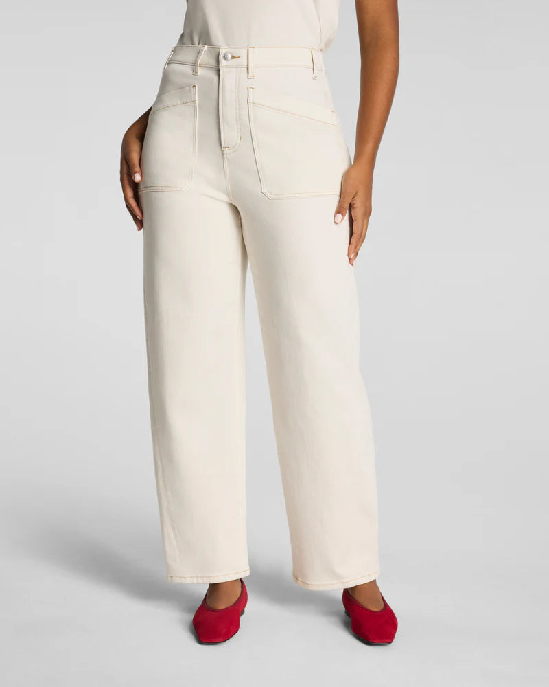 spanx utility barrel jean alabaster