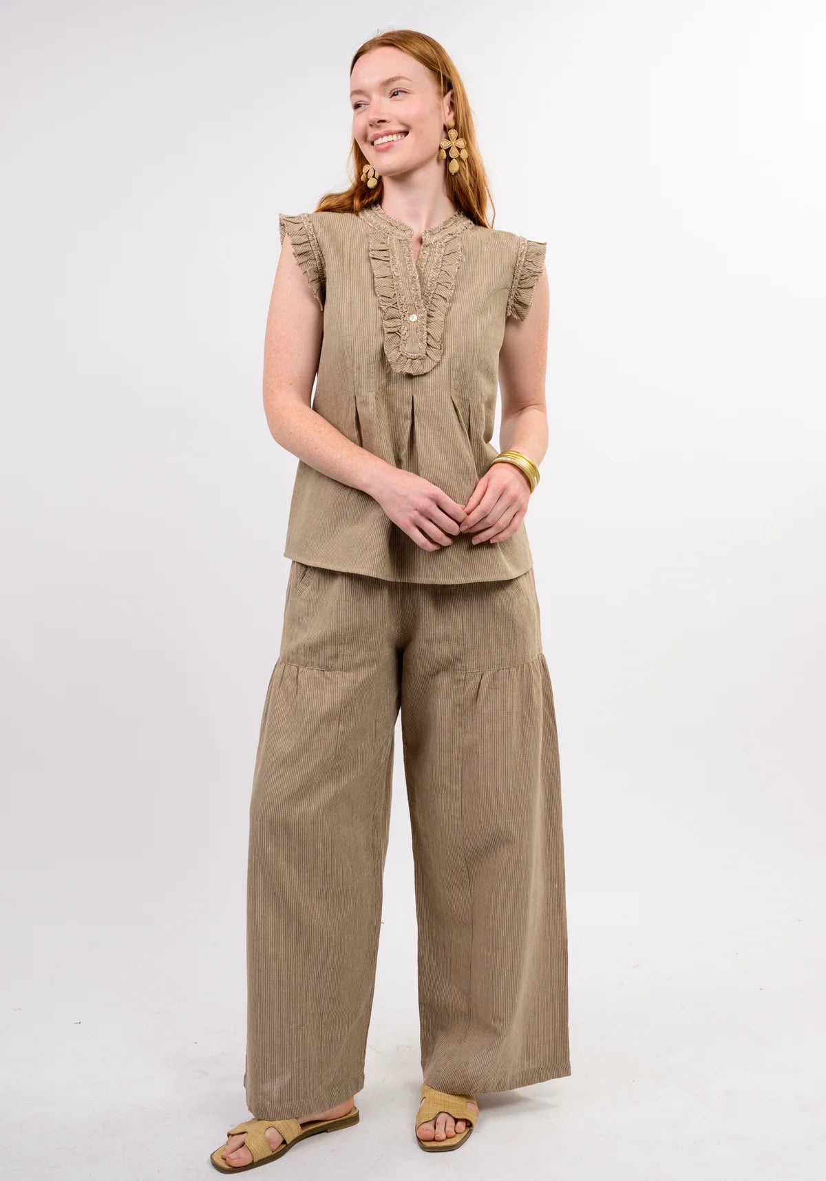 ivy jane khaki set pant