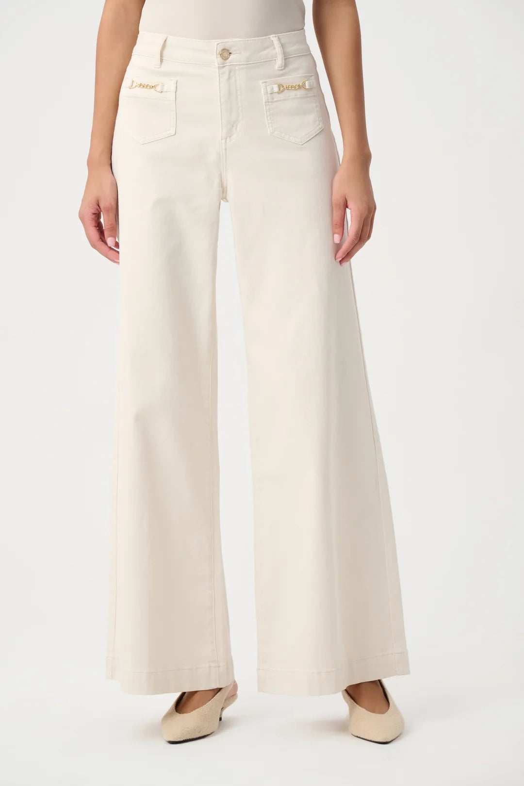 Joseph Ribkoff Featherweave Denim Palazzo Jeans