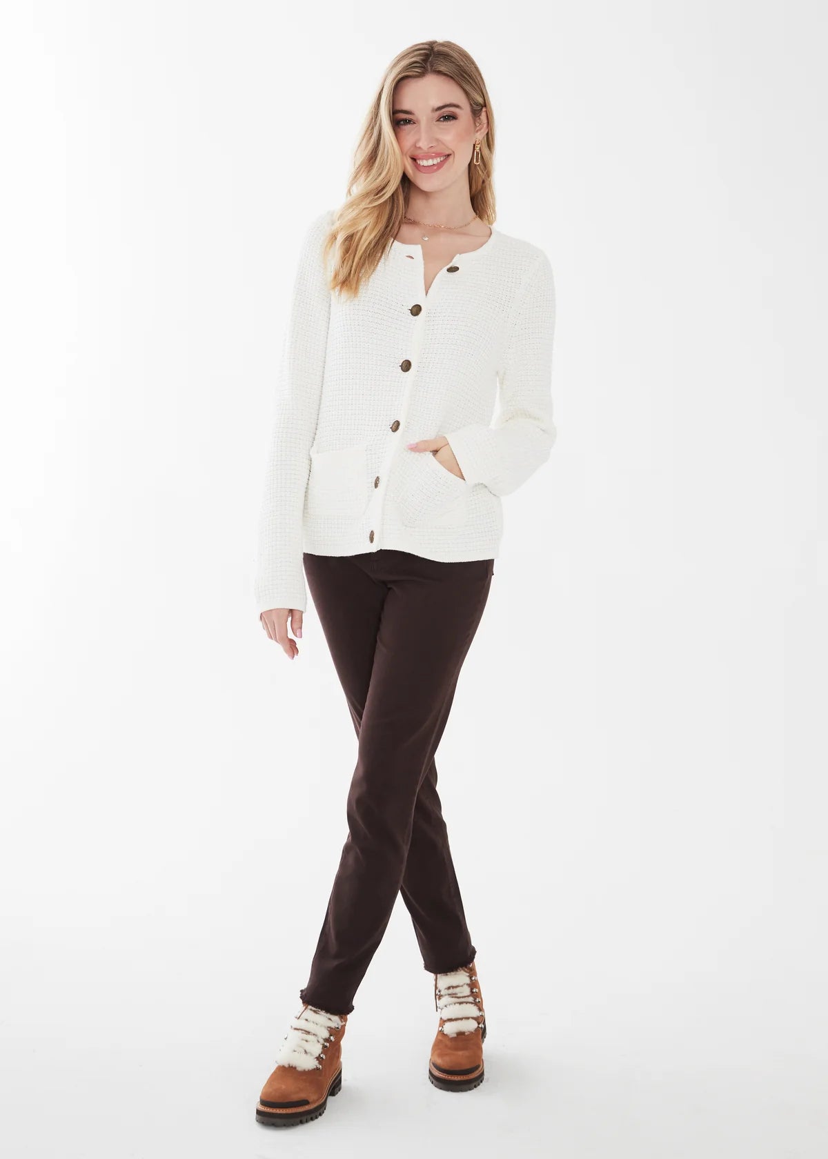 olivia slim rich brown pants