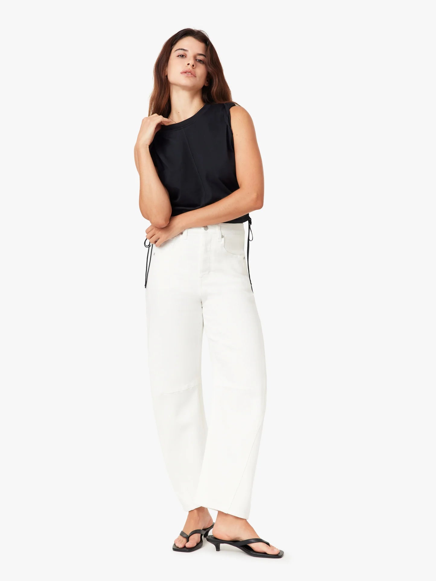 Habitual white harper barrel jean pants