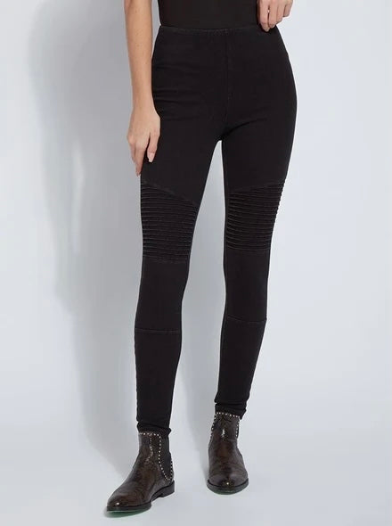Lysse Moto toothpick legging/ midtown black pants