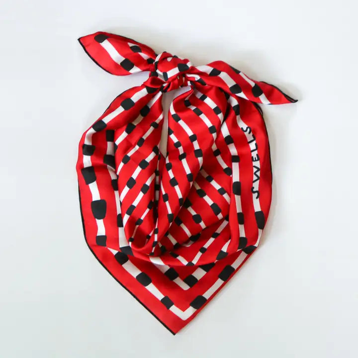 Swells Red + Black Gameday Scarf
