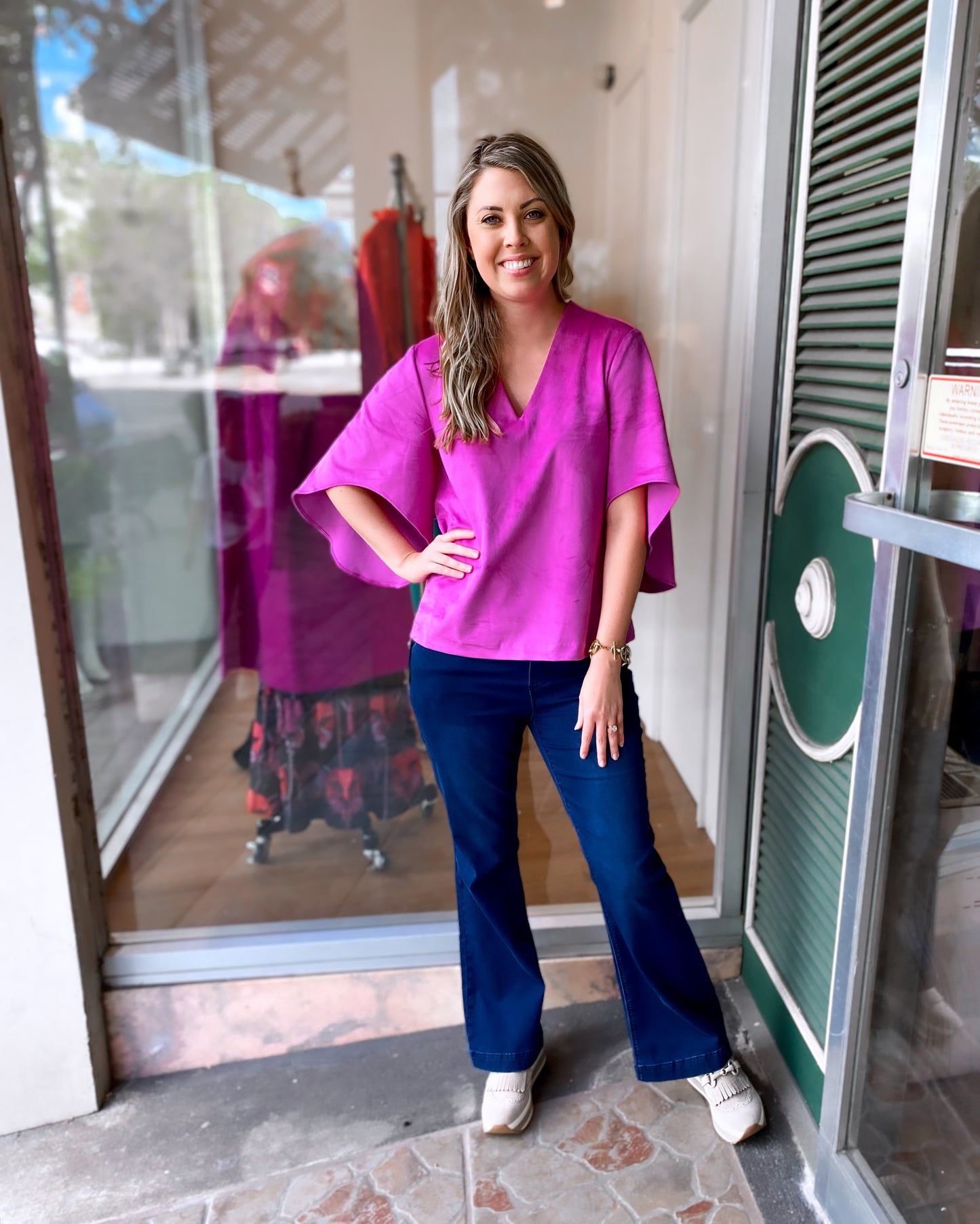 Anna Cate Nina suede top