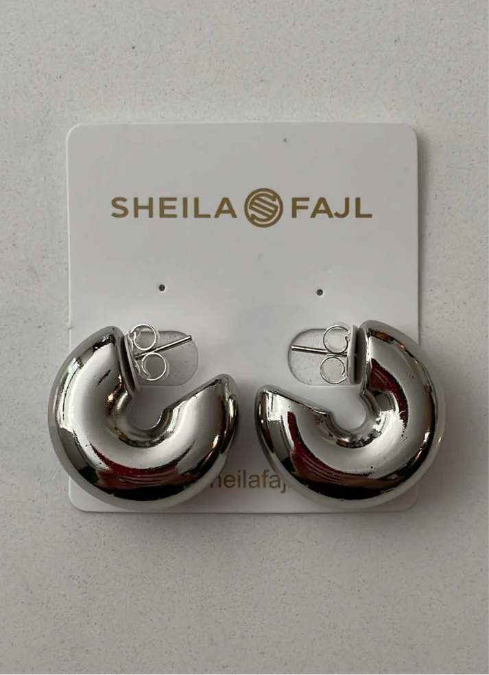 sheila fajl shiny bubble hoop earrings