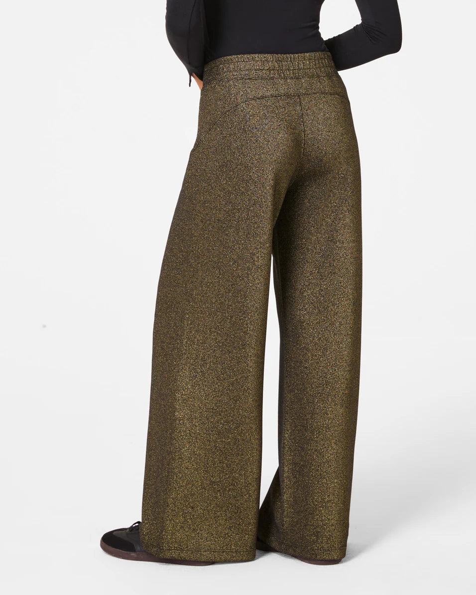 spanx black gold pants