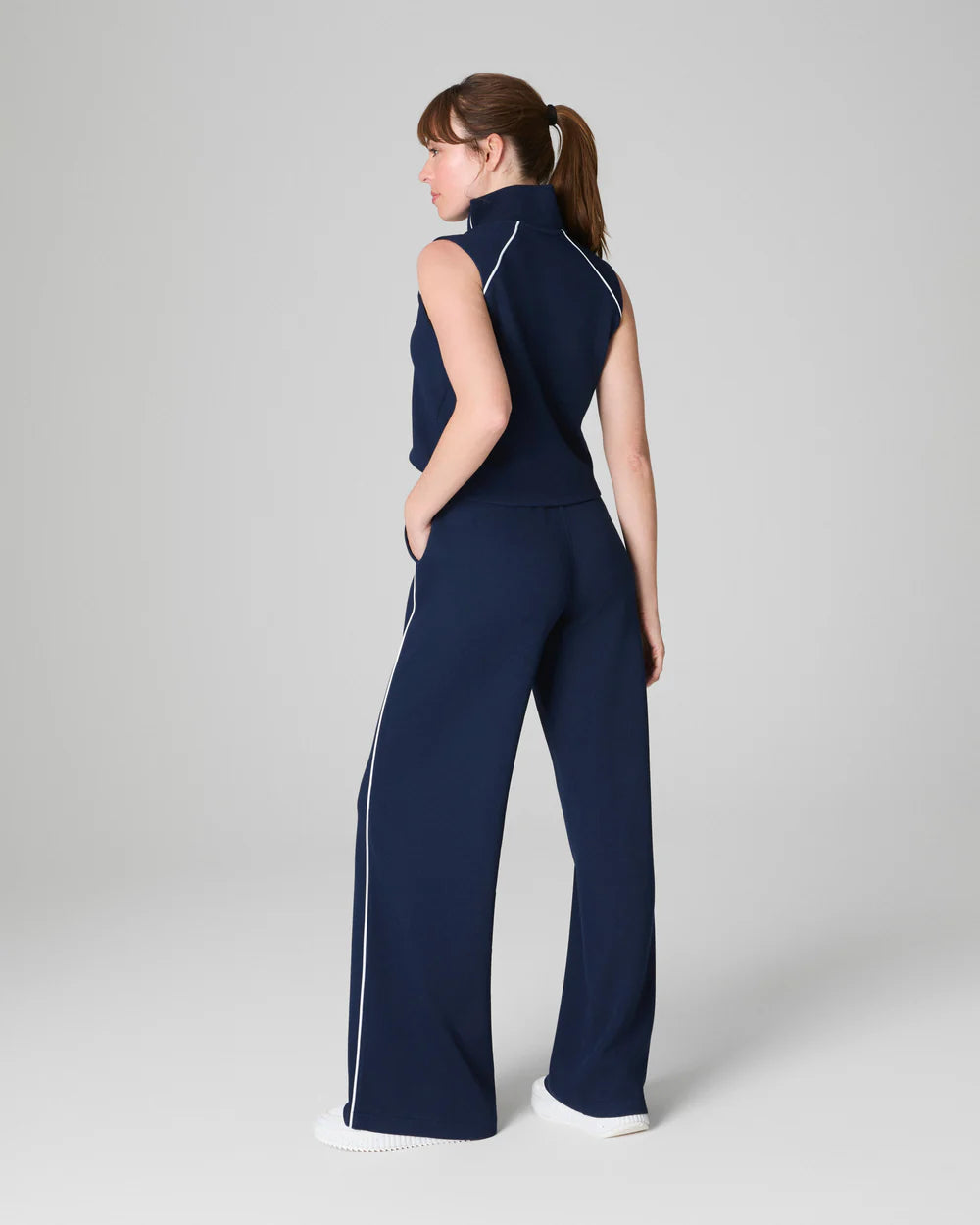 spanx AirEssentials Pique Sleeveless Mockneck Jumpsuit
