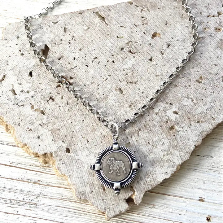 Bulldog Jewelry Coin Necklace Atlanta Butler  Mississippi