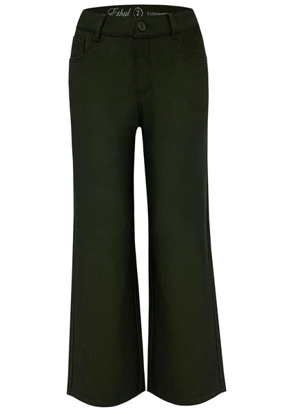 Ethyl ponte wide leg olive pants