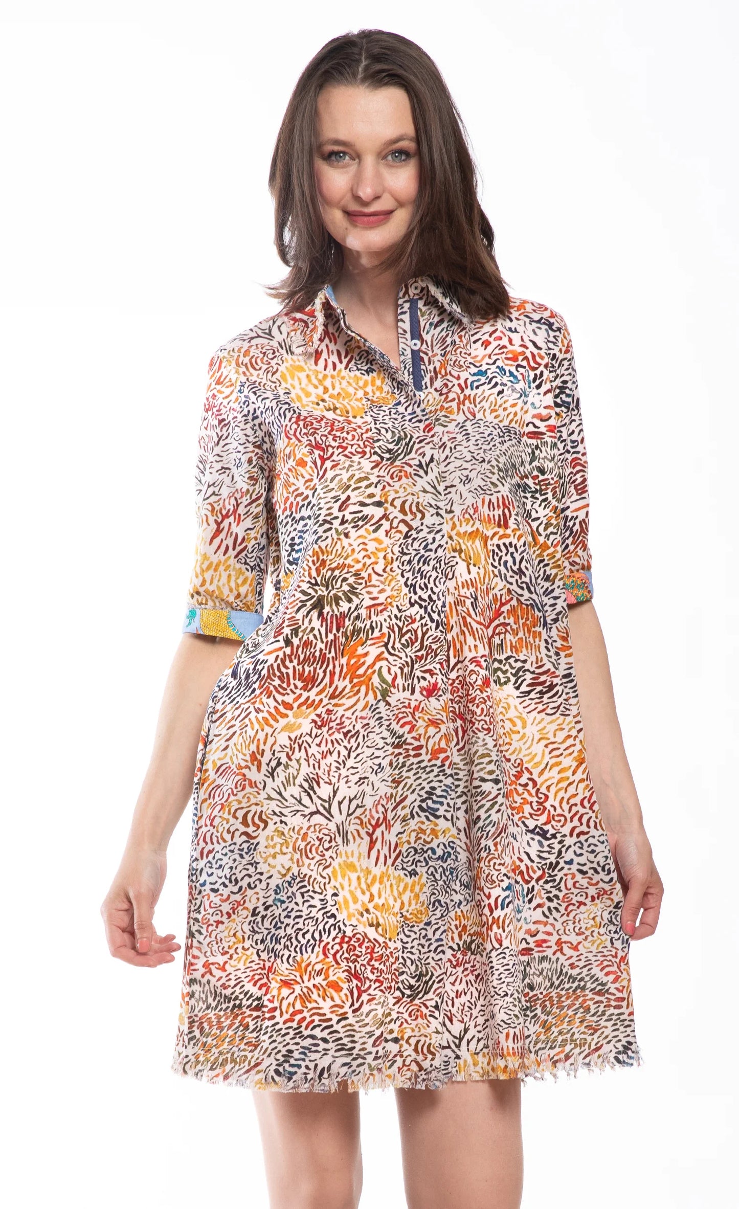 Dizzy-Lizzie Chatham Dress All Over Abstract Print