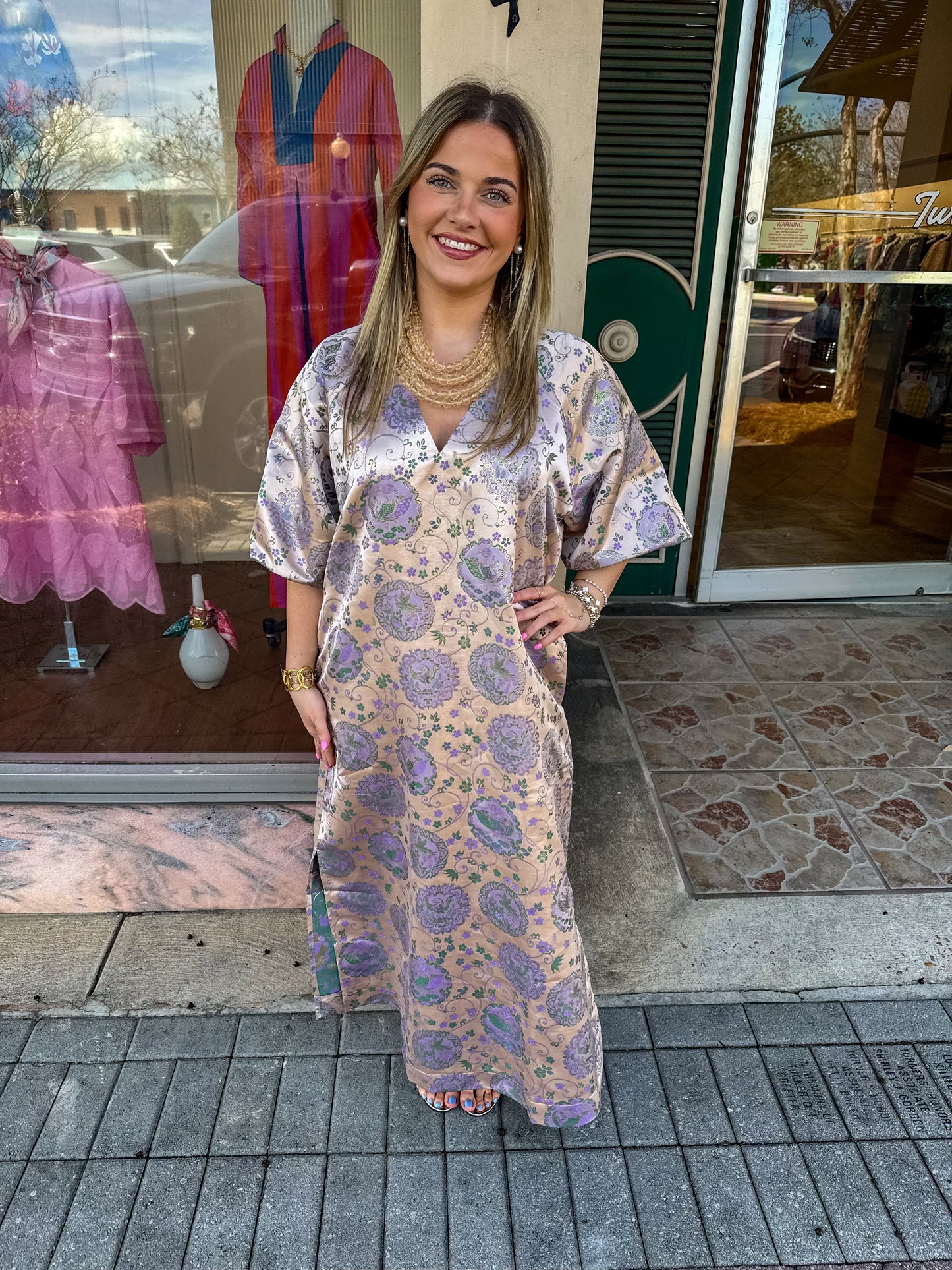 coco jacquared blush dress