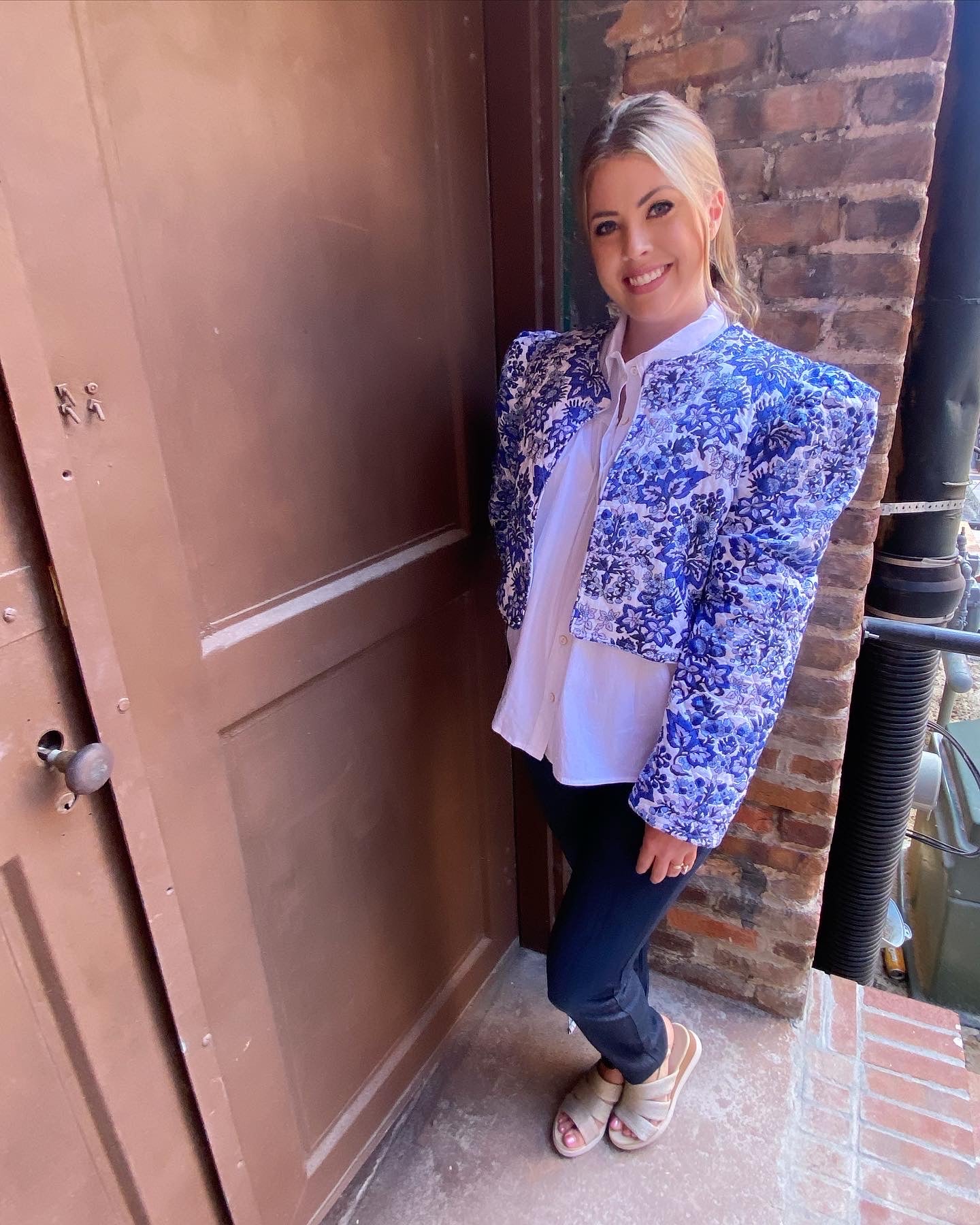 Anna Cate Clare bright royal jacket