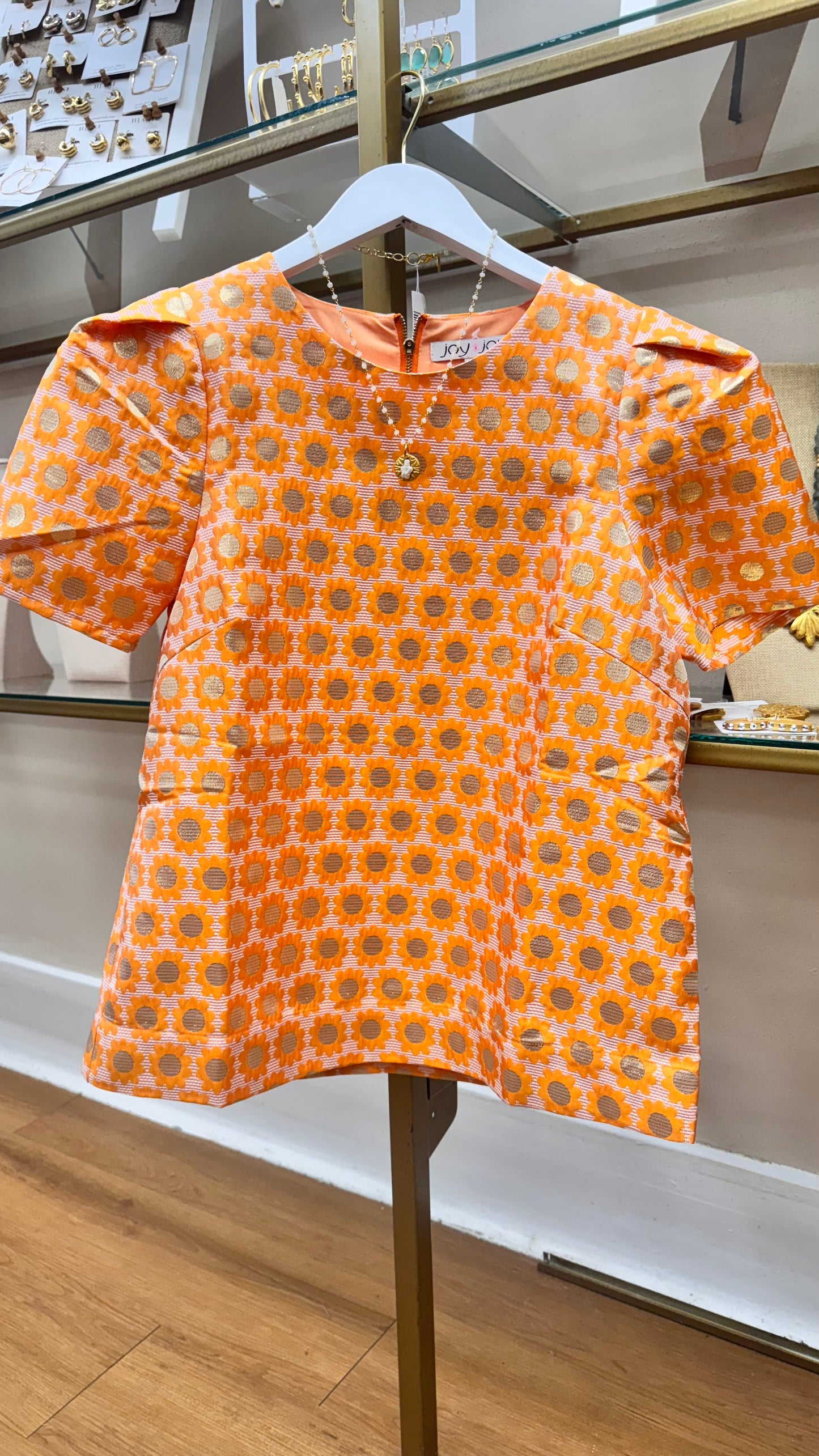 orange daisy top