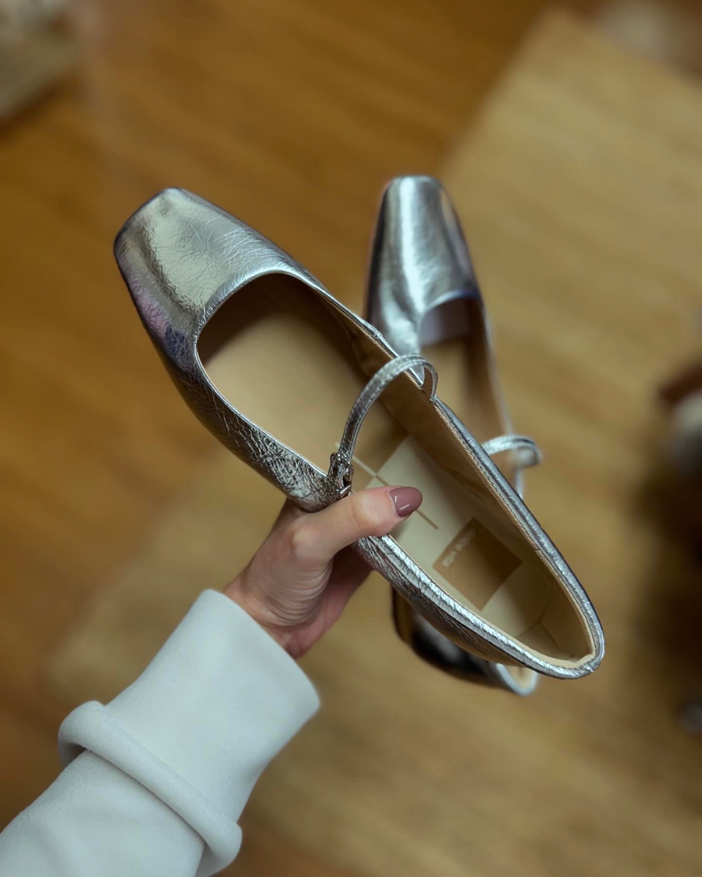 Dolce Vita silver reyes flat shoes