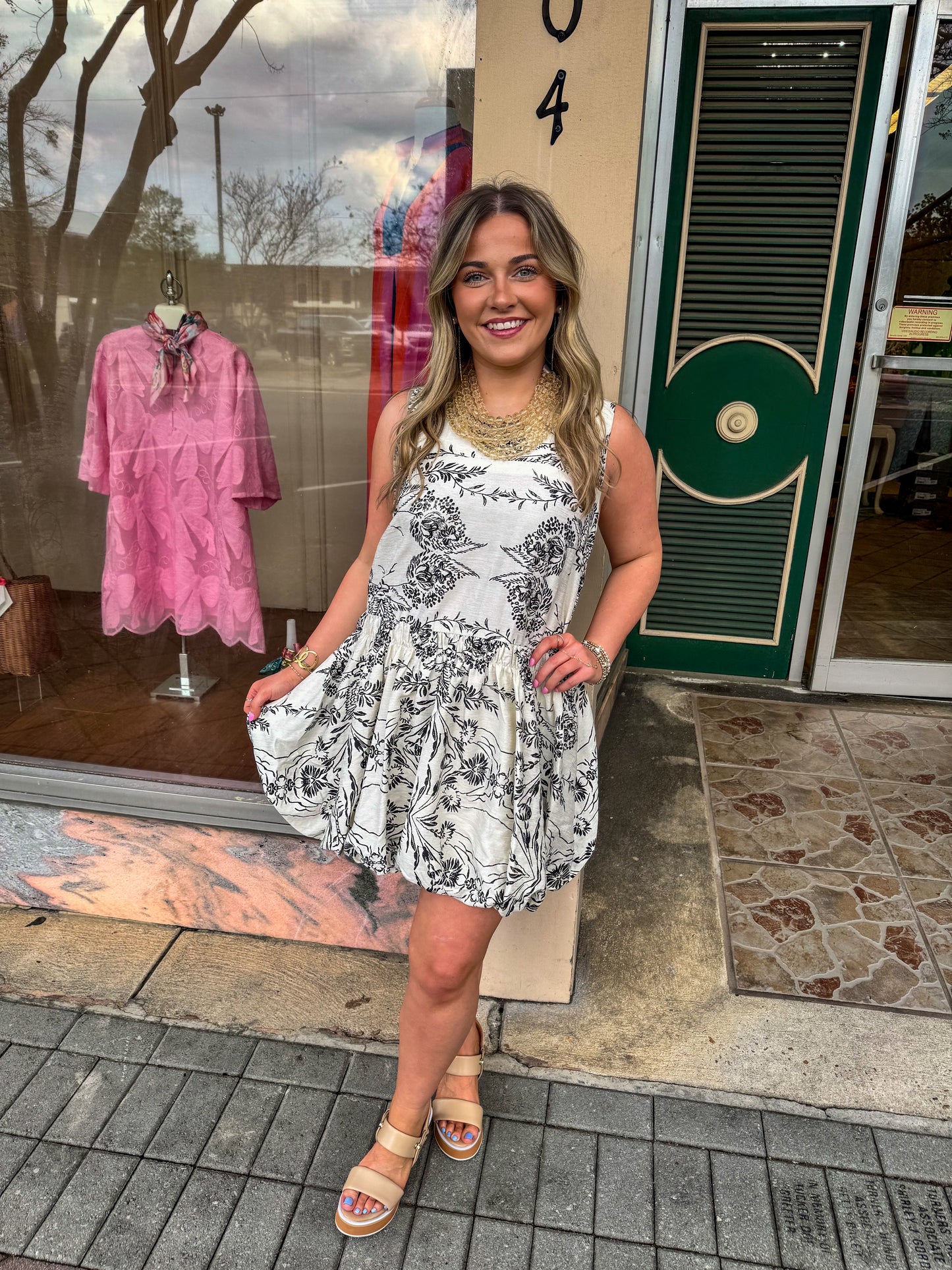 joy joy bubbles hem dress linkblossom