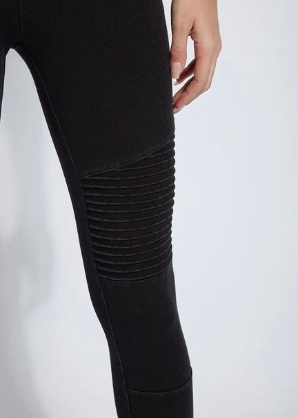 Lysse Moto toothpick legging/ midtown black pants