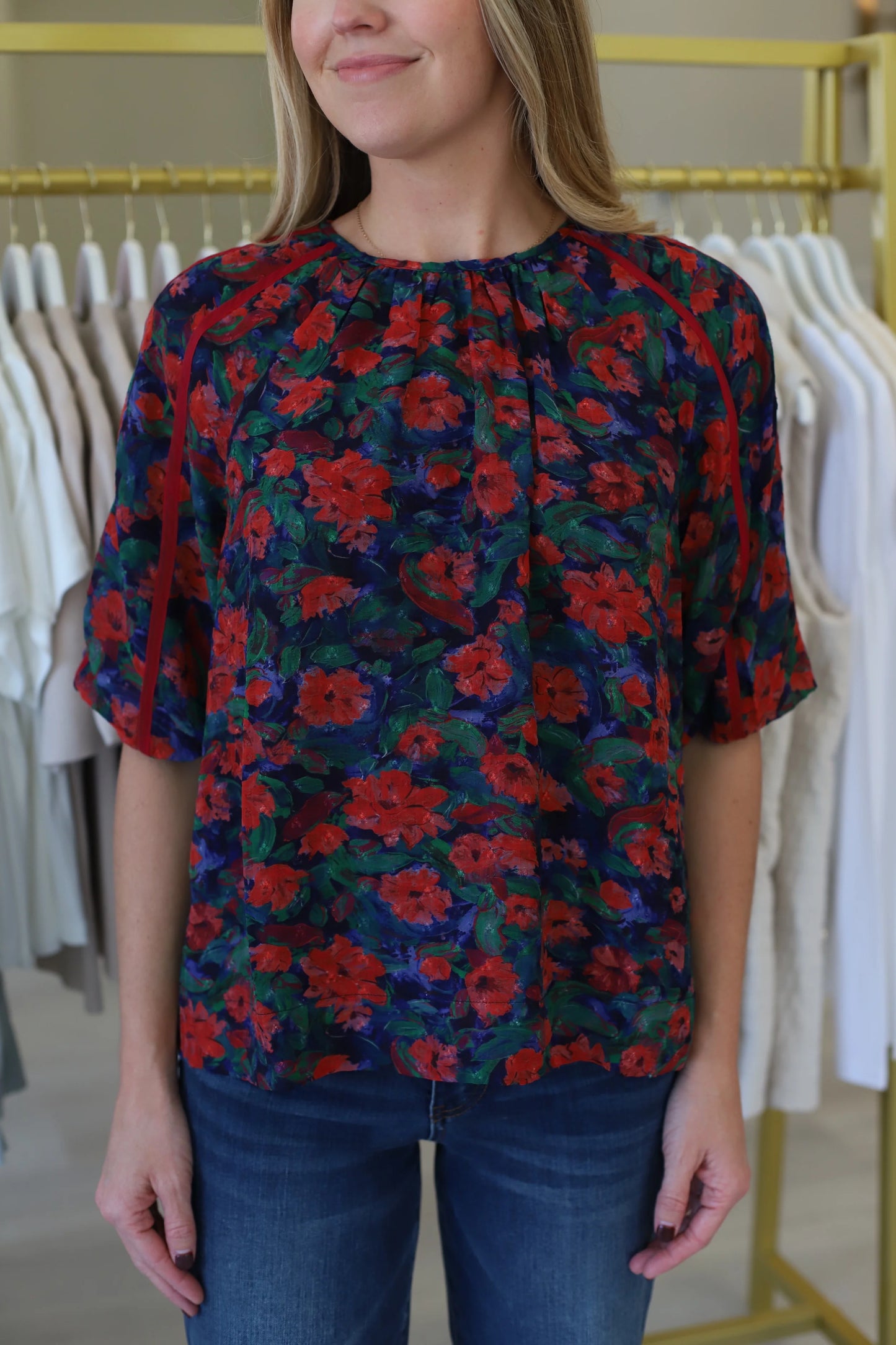 Joyjoy Trim Sleeve jewel lillies