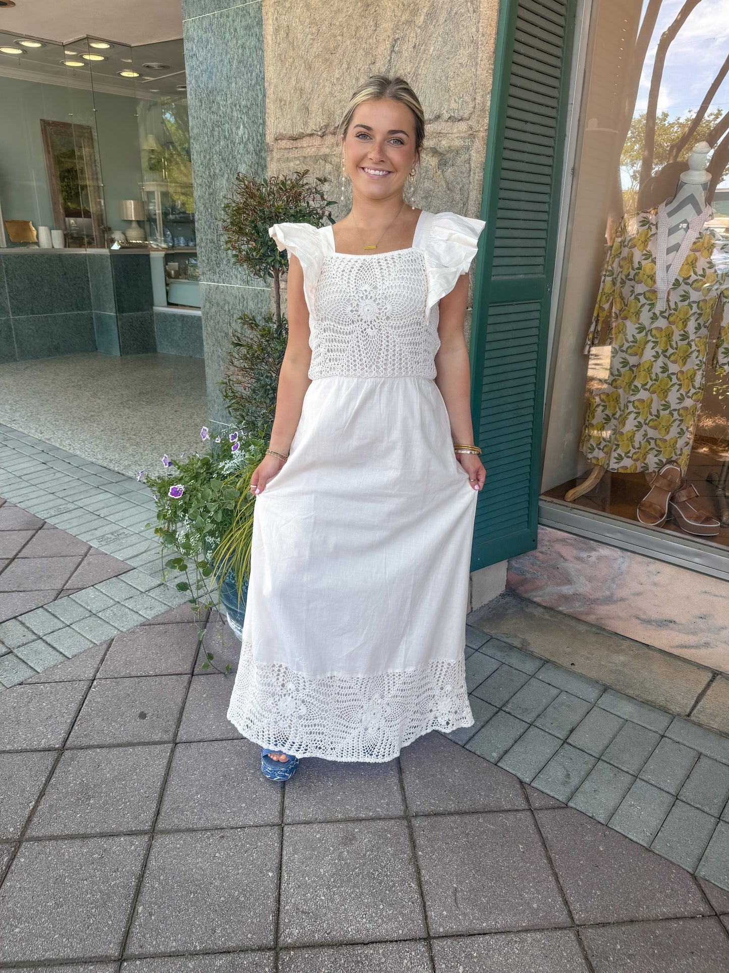 Anna Cate Natalia maxi crochet dress