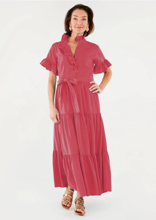 Abbey Glass Sadie Maxi Dress Pink Linen