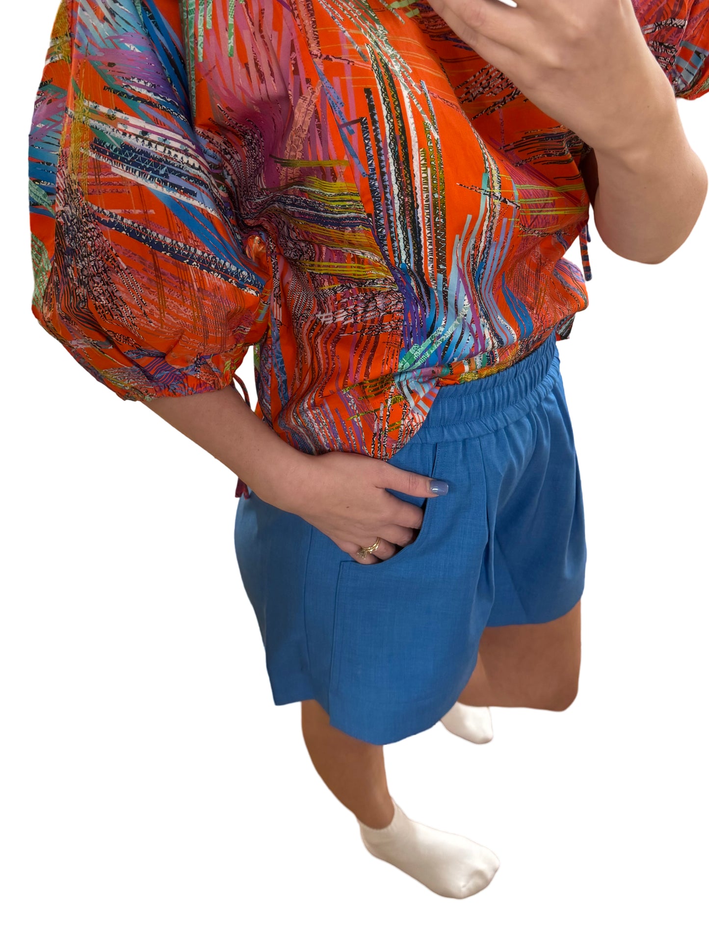 turquoise shorts