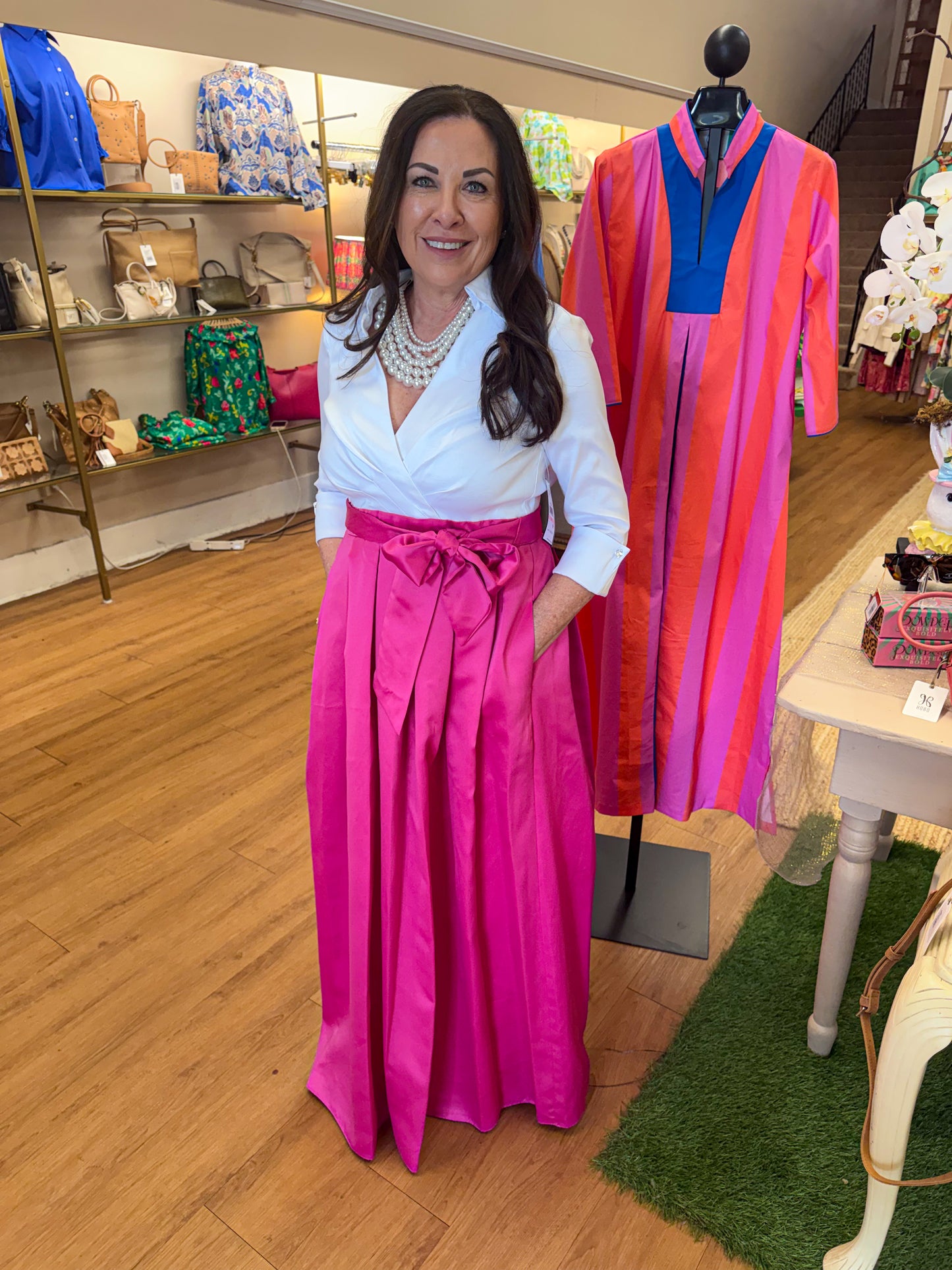 Collared dress fuchsia