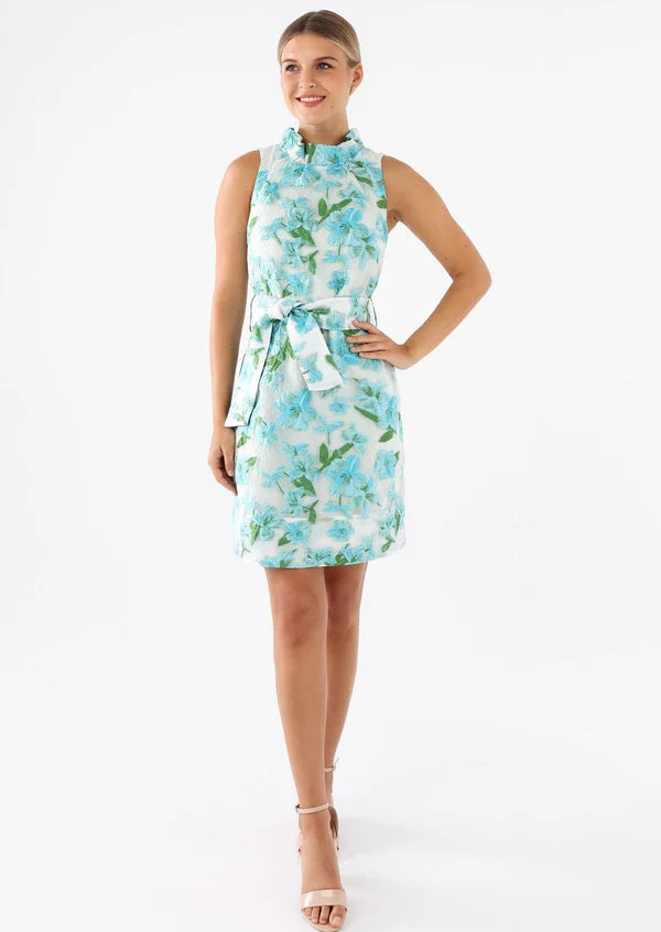Abbey Glass Betty Dress tropical organza