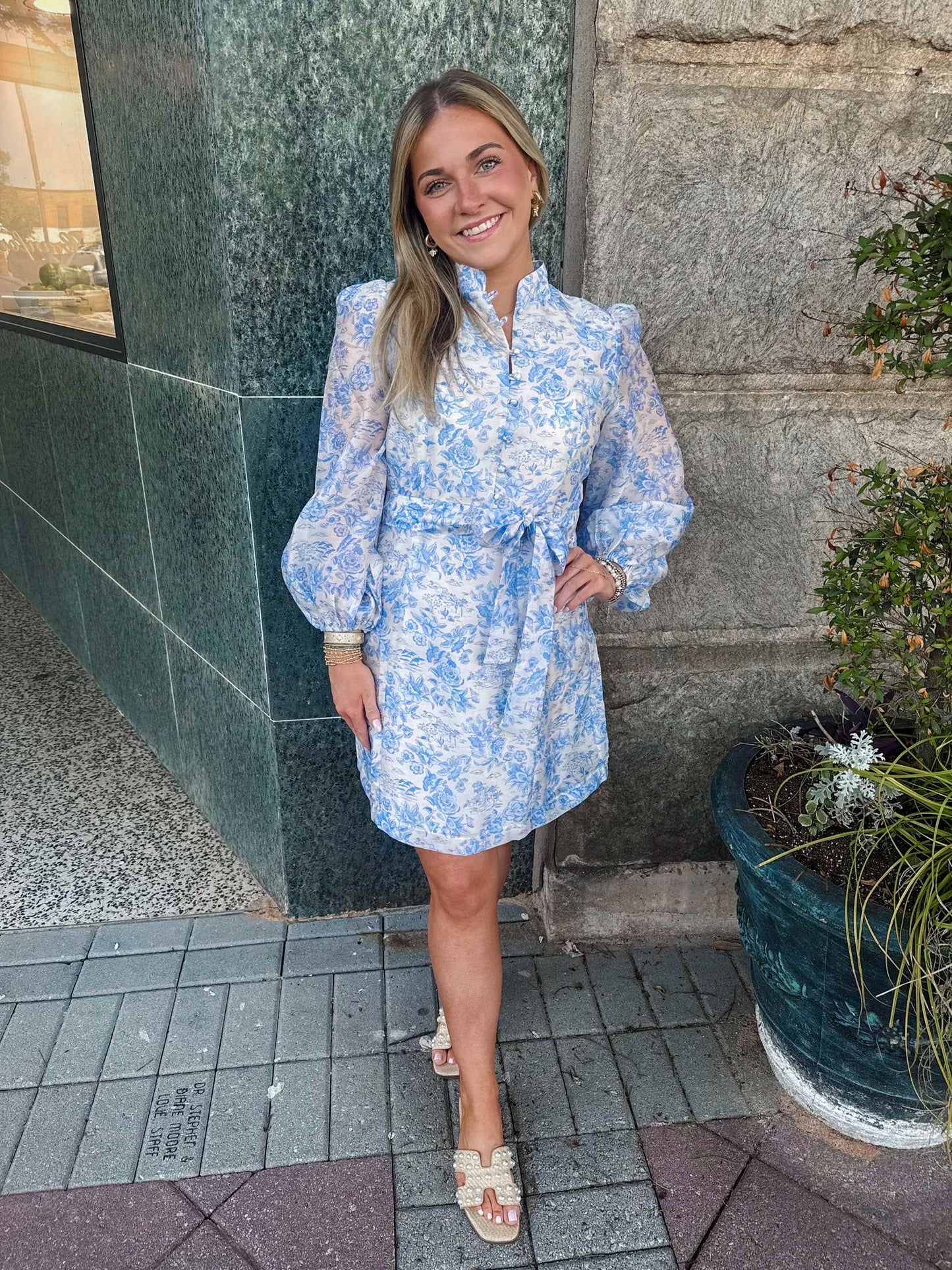 blue bashful dress