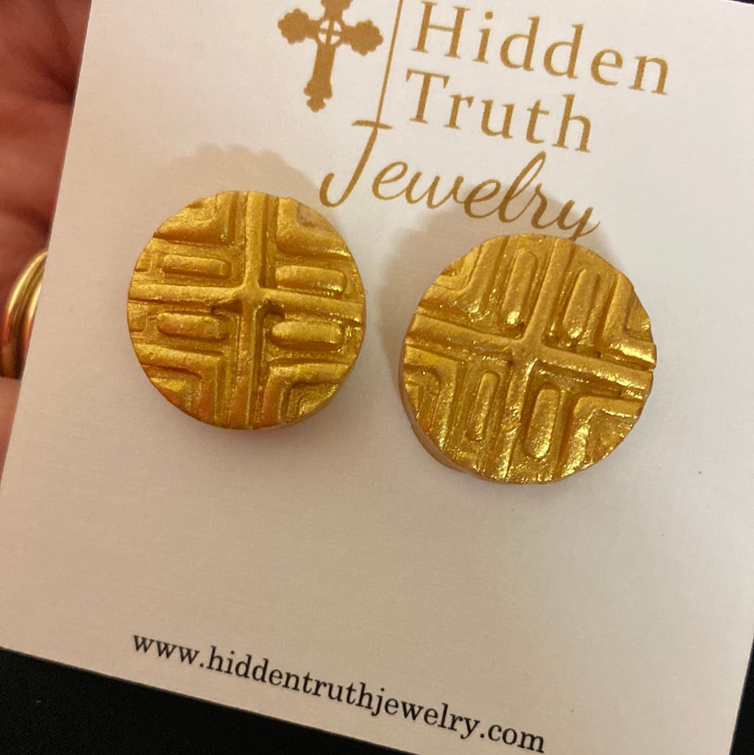 Hidden Truth Tiny Sarah Cross Studs