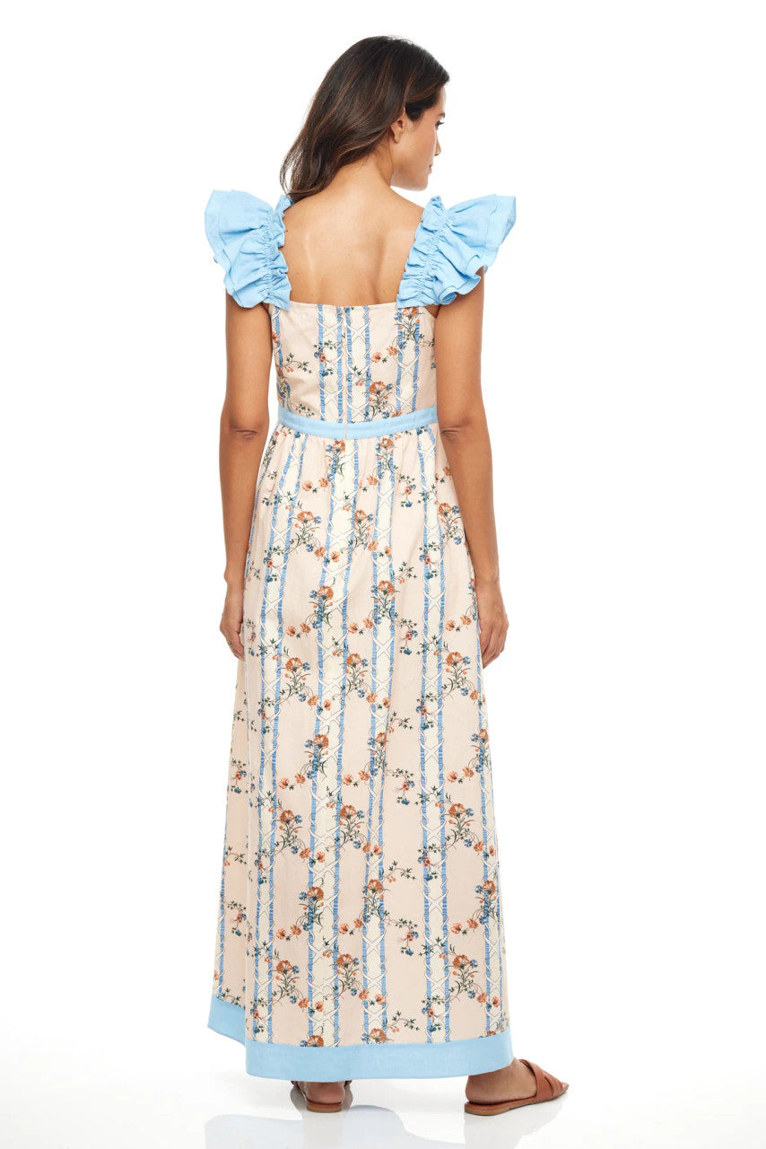 anna cate maris linen maxi dress