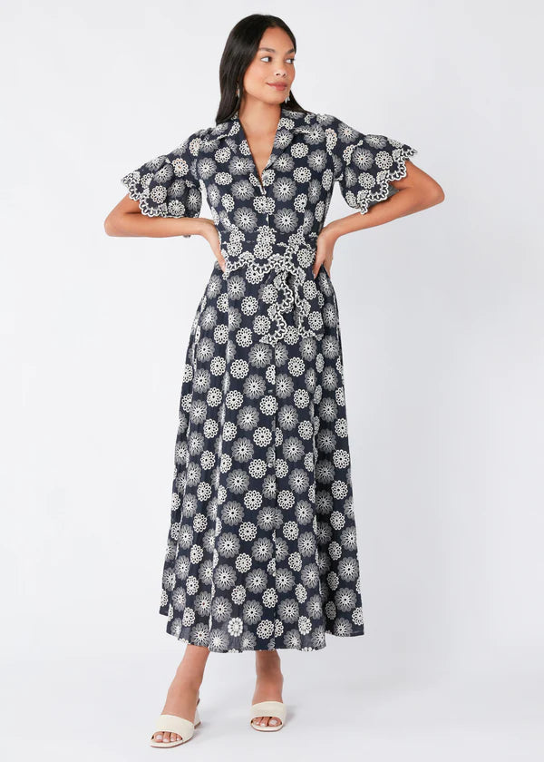 ABBEY GLASS CHARLOTTE Dress EMBROIDERED DAISY