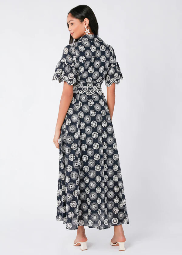 ABBEY GLASS CHARLOTTE Dress EMBROIDERED DAISY