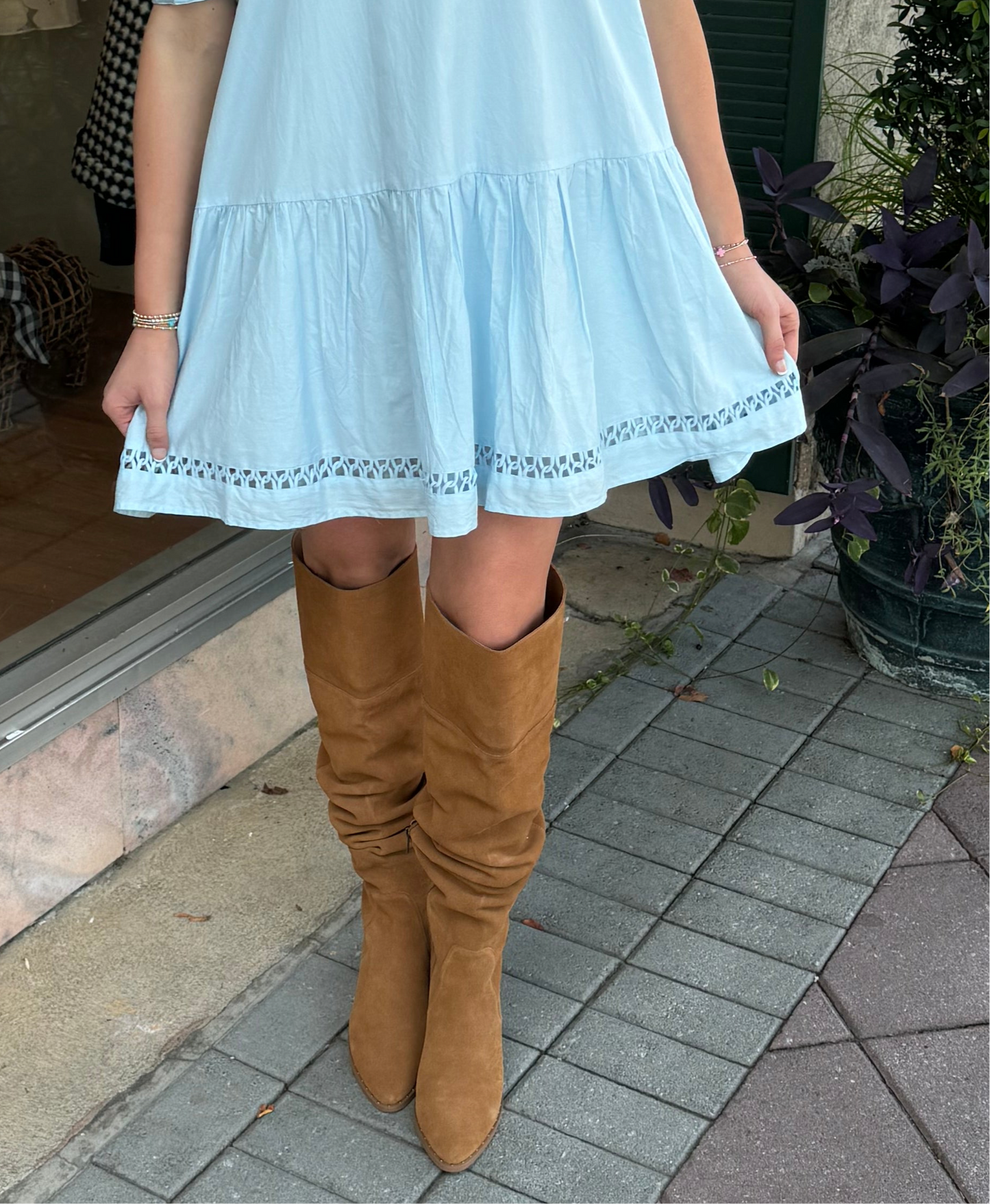 Nyra Slouch Boot in Warm Camel shoe