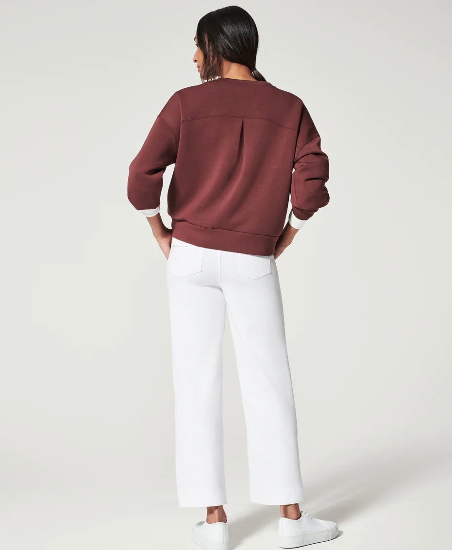 spanx stretch twill pant, bright white