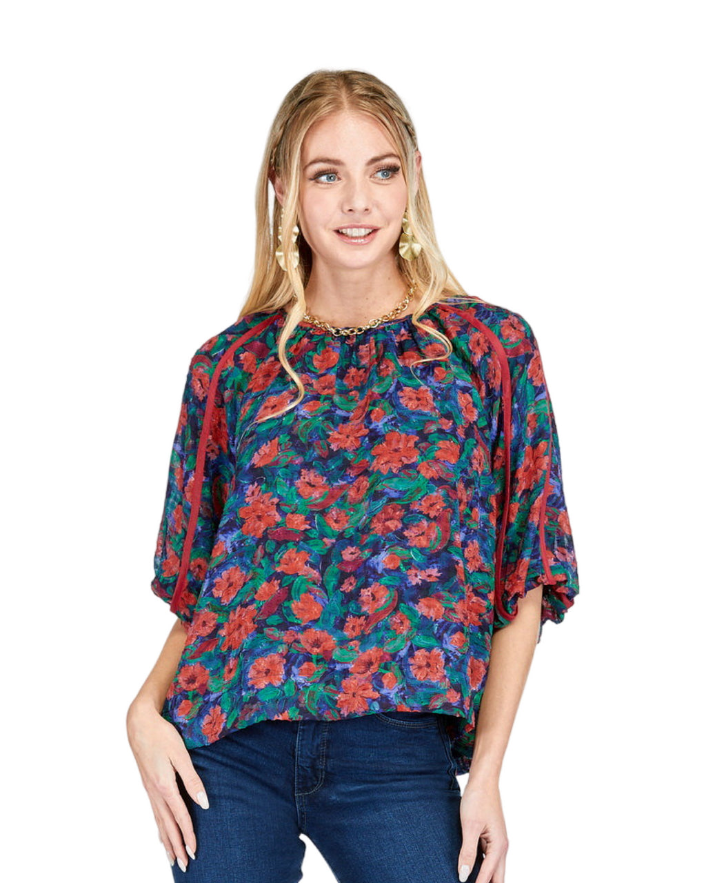 Joyjoy Trim Sleeve jewel lillies