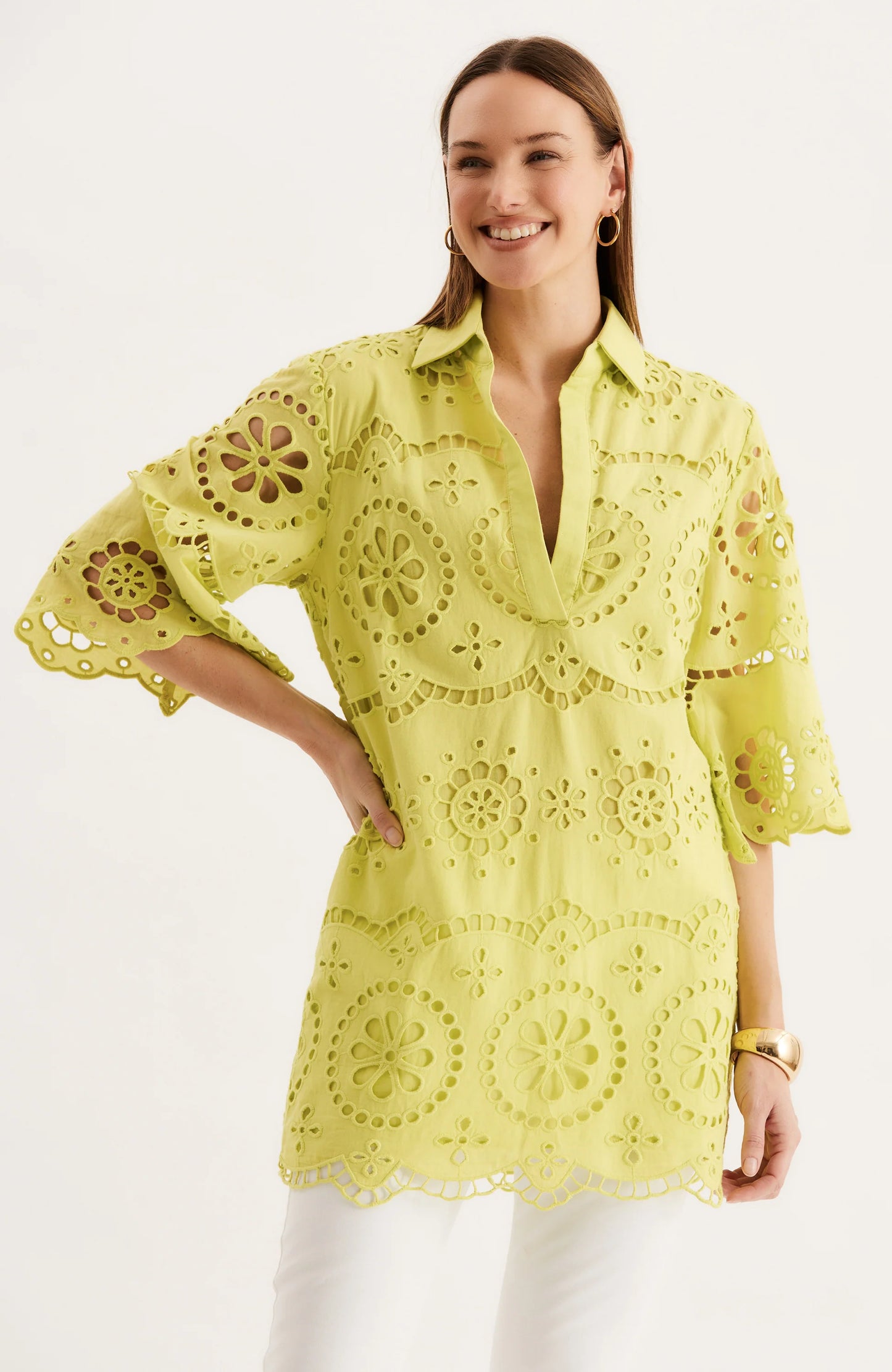 tyler boe Penny Eyelet Tunic Dress
