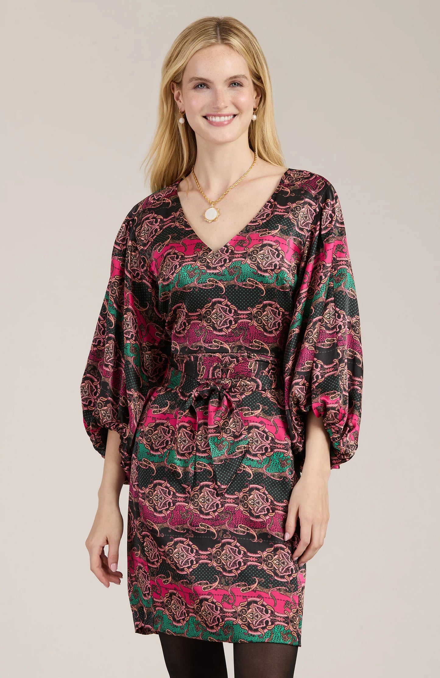 Tyler Boe Val animal paisley dress