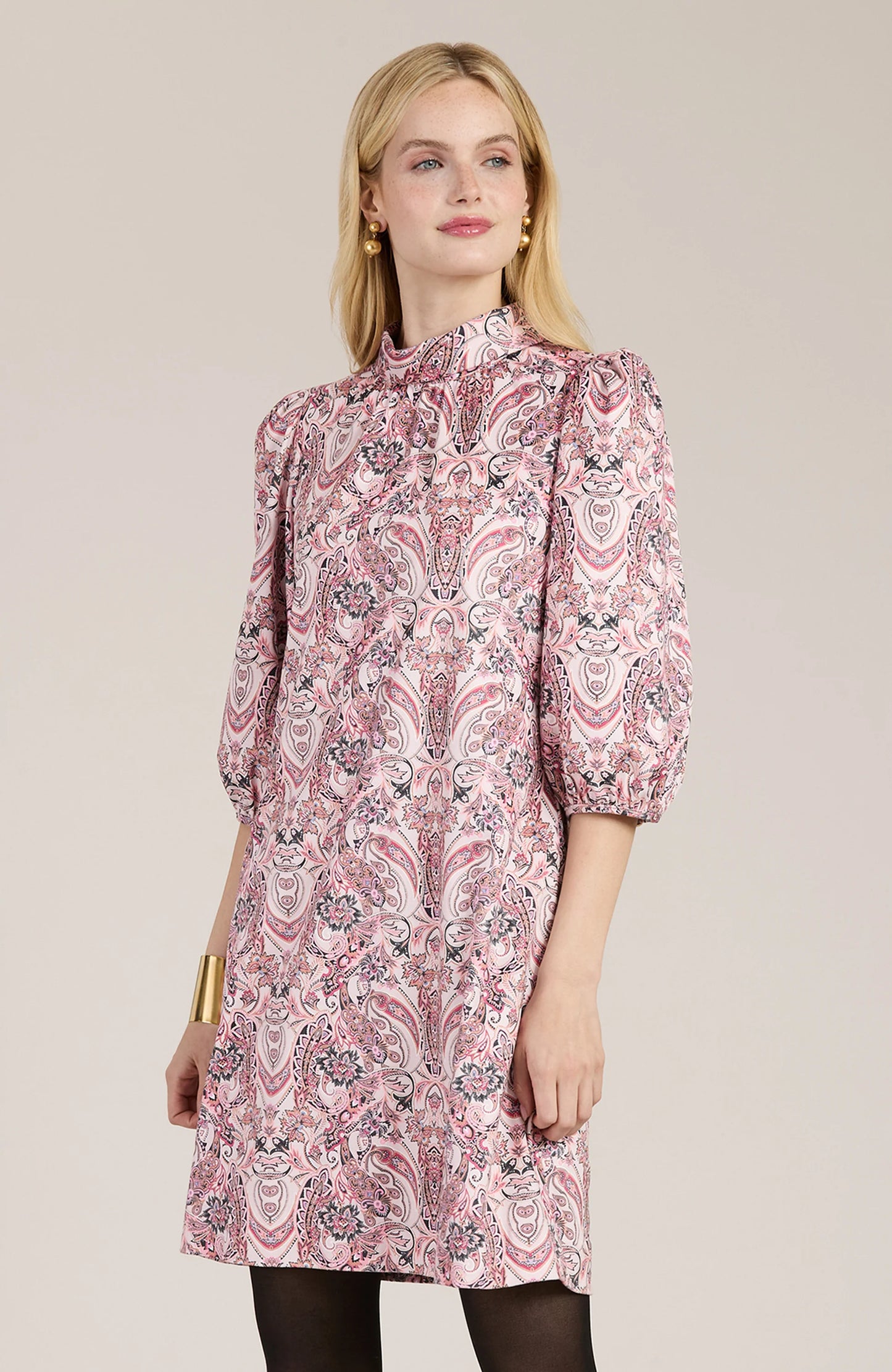 Tyler Boe Vicki faux suede paisley dress
