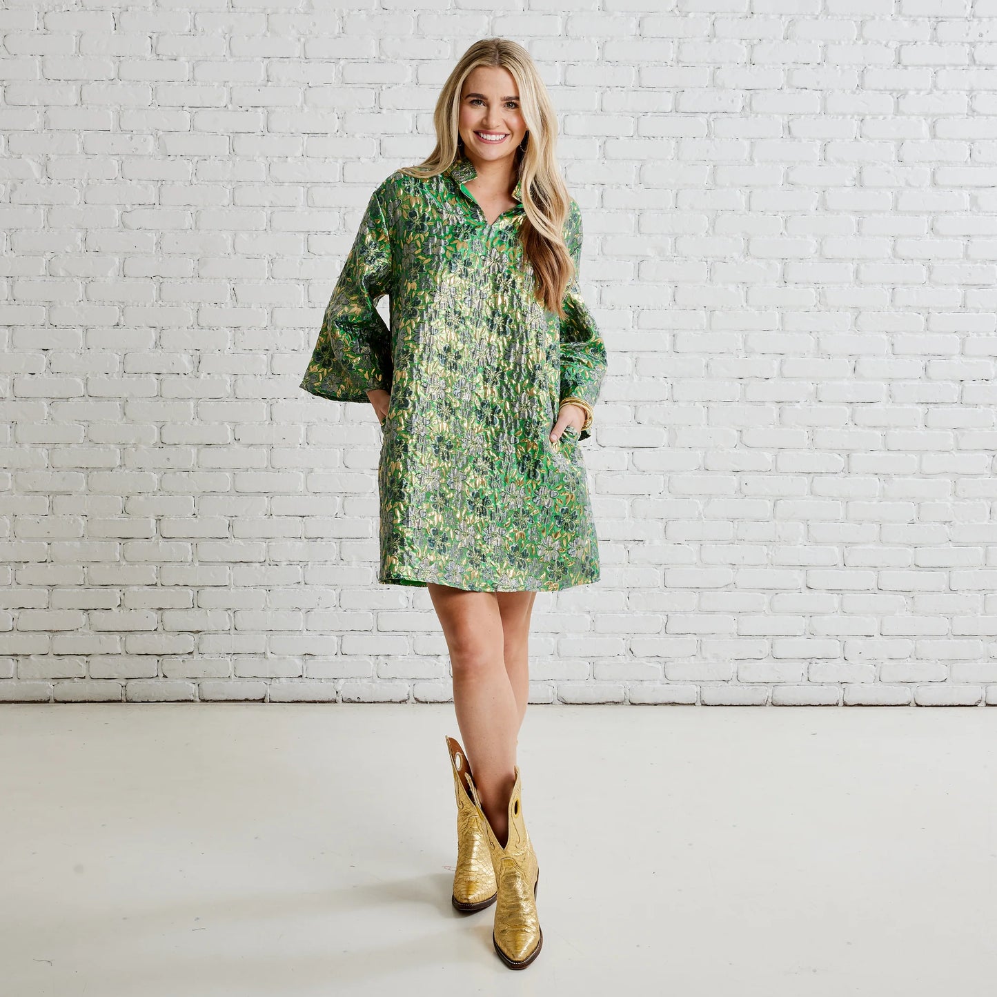 Kristin Jacquard Dress Ivy