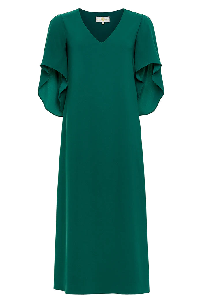 peacock midi dress Peacock Puff Sleeve Midi Dress Large