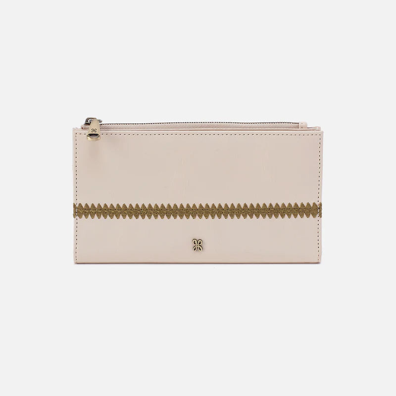 hobo jill large wallet pale flax