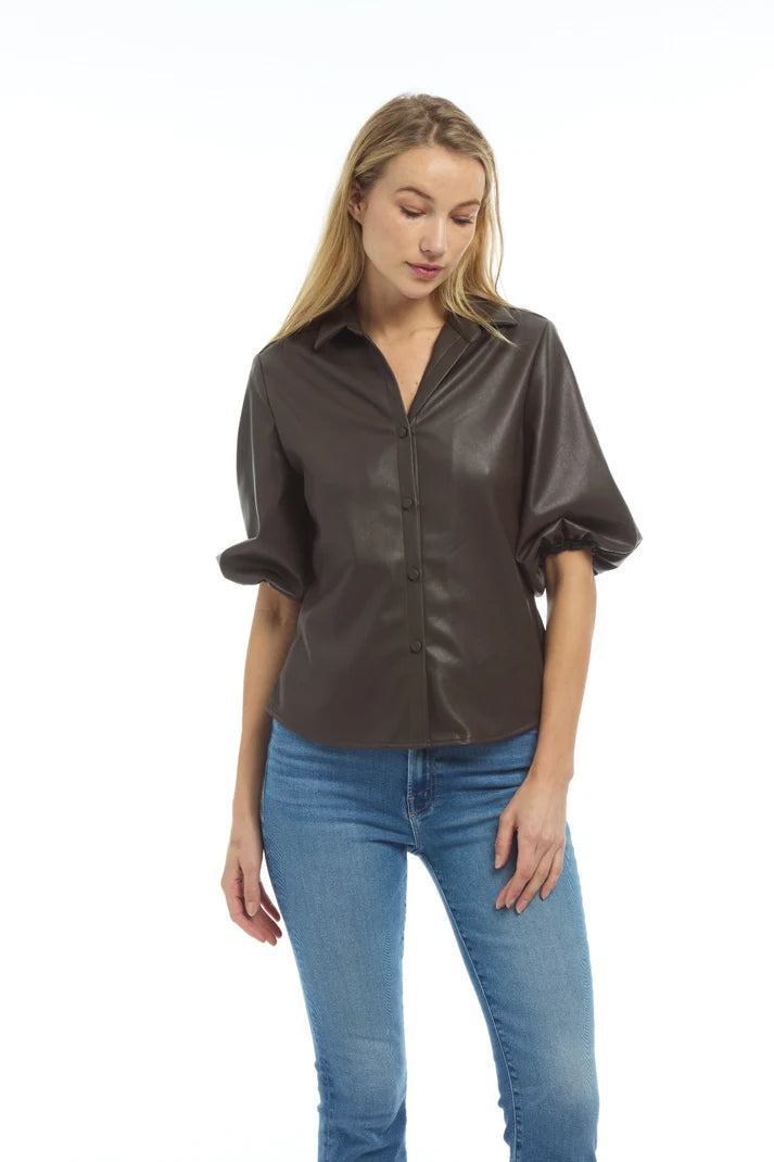 Patty Kim Chocolate Morgan Top