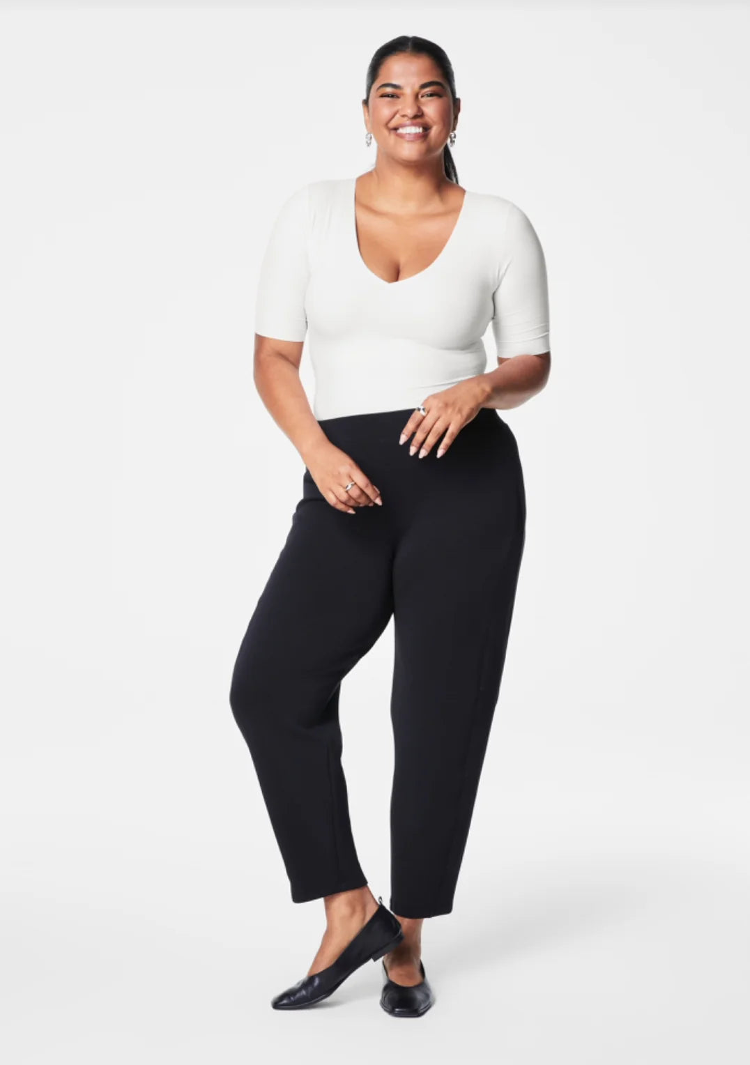 spanx airessential barrel pant very black pants