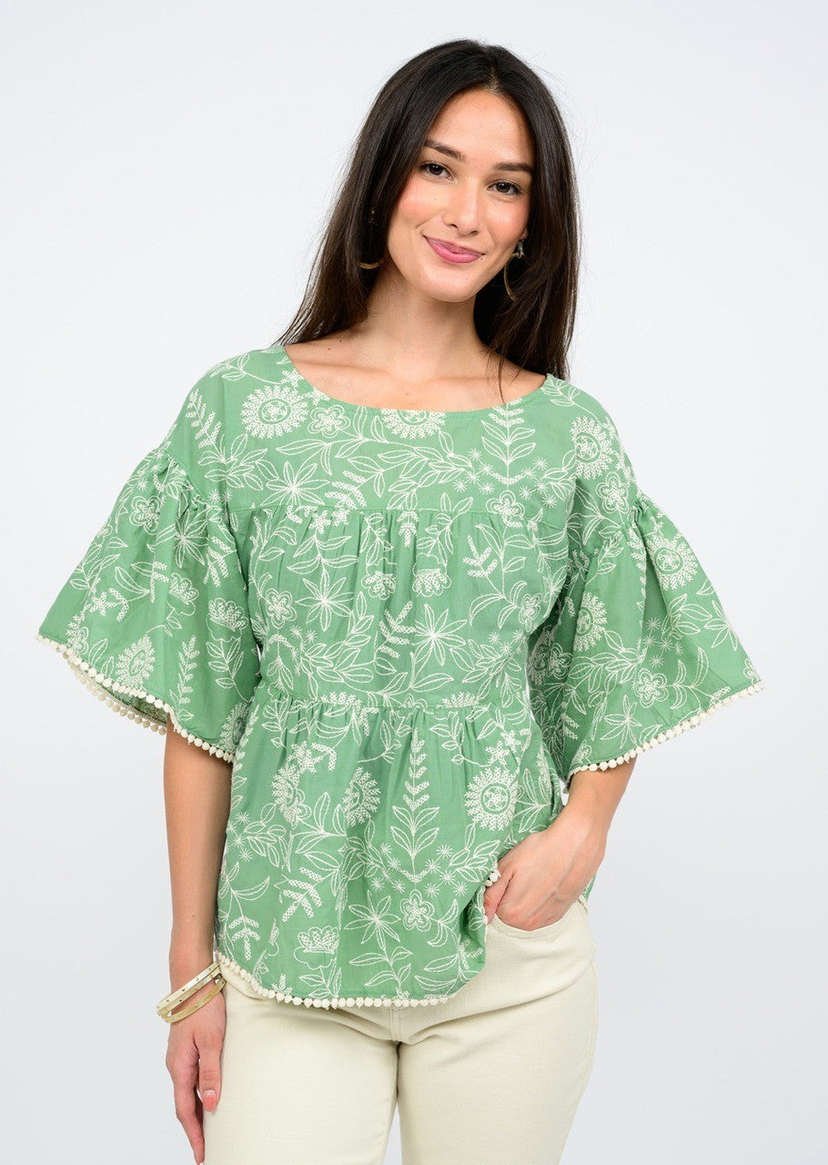 Ivy Jane tiered embroidered top